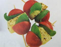 Italian tricolore kebabs