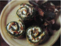 Spinach mushroom roulade