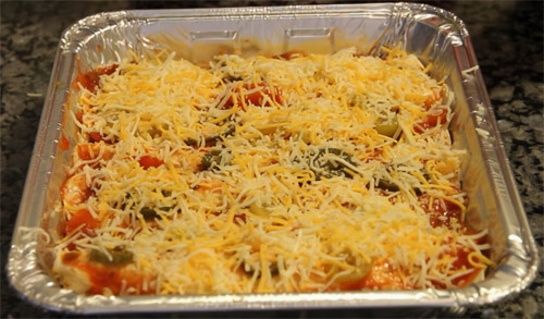 traditional mexican enchilada casserole with beef2