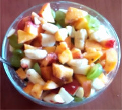 Fresh Peaches Fruit Salad