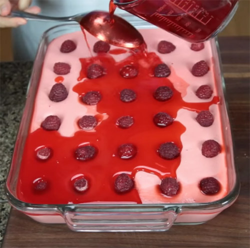 Raspberry Jello Cake17